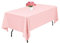 1 Packung Rosa Polyester Tischdecken,153 x 260 cm rechteckige Tischdecke, waschbar und wiederverwendbar, Flecken- und knitterfest, für Hochzeit, Party, Bankett, Camping, Restaurant, Dekoration