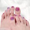 Ceboic 34Pcs Semi Cured Gel Toenail Polish Stickers, Self-Adhesive Toe Strips, Salon Quality Wraps for DIY Feet Design Decorations (Pink Chameleon)