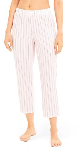 Rösch Basic 7/8-Pyjamahose im Streifendruck Rosa-Grau 1884817