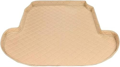 VIPOEX Auto Leder Kofferraummatte Für Hon-da HR-V II 2015-2020, Wasserabweisend Kofferraumwanne Schutzmatten Cargo Mat Innenzubehör,Beige