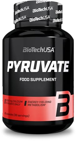 BioTechUSA Pyruvate | Kapsel mit Calciumpyruvat | Organische Calciumverbindung | Nahrungsergänzung in Kapselform | Gluten-, laktose- & GMO-frei | 90 Kapseln