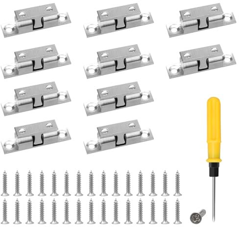 Kugelschnäpper, 10 Stück doppelte Kugelschnäpper mit Schrauben, 40 mm verstellbare Möbelschnäpper für Schubladen, Schränke, Kleiderschränke