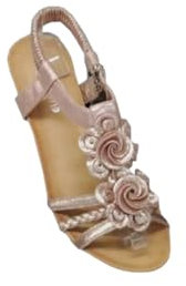 Women Summer Sandals Gladiator Shoes Fashion Strappy Open Toe Back Zip Ankle Strap Beach Open Toe Back Sandals (Fy Rose Gold, UK Footwear Size System, Adult, Women, Numeric, Medium, 3)