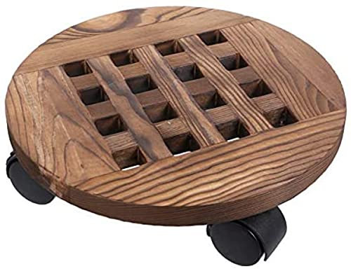 YXUANYZNB Plant Roller Wooden Flower Pot Container Roller Round Flower Roller Plant Coaster Rollers Plant Flower Coaster Indoor Outdoor Garden Home Decoration Garden Tools-35 cm