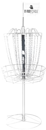 Byrdy Cage 2-in-1 verstellbarer Disc-Golfkorb – Standard bis Skinny Target (weiß)