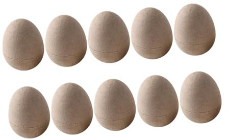 10 Stück Pappmaché-Eier, Bastelzubehör zum Bemalen, befüllbare Ostereier für die Osterparty im Klassenzimmer