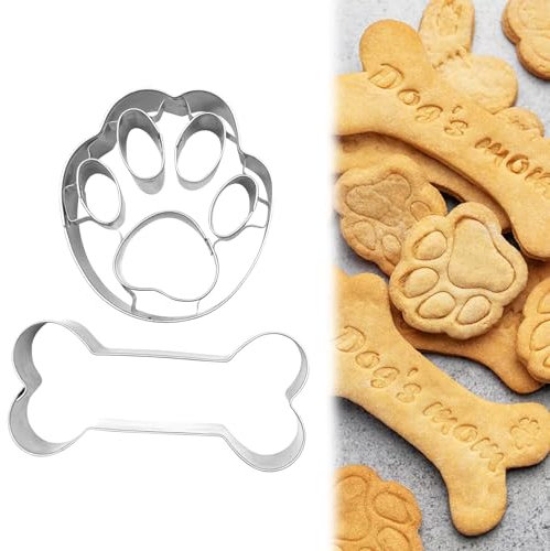 2Pcs Bone Claw Edelstahl Keksform, DIY Backen Kuchenform, Knochen Hund Pfote Katze Kratzer Form Schneideform. Mühle zum Backen, Für DIY Kekse, Snacks, Schokolade, Zuckerguss, Bonbons