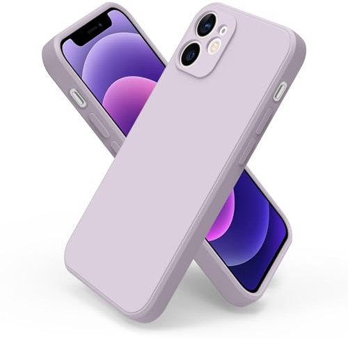 Tobfit Funda para iPhone 12 Mini, Carcasas Silicona Premium, Protección Completa Lente Cámara, Fundas Protectora Resistente Arañazos y Caídas para Apple iPhone 12 Mini 5,4 Pulgadas, Lavanda