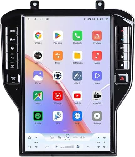 Android 13 Qualcomm Autoradio Upgrade für Ford Mustang 2015-2021 14,4 Zoll | Stereo Ersatz Tesla Style Touchscreen Einheit Audio Multimedia Player GPS Navigation 8+128GB
