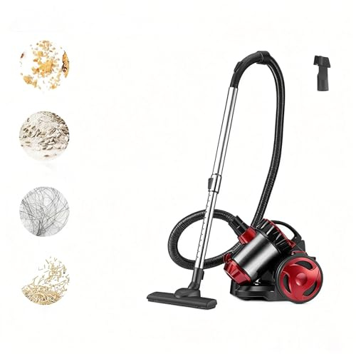 UEXEDO Bodenstaubsauger, beutellos, 2000 W, Staubsauger mit Hochleistungs-Filtration und leisem Design, leistungsstarker Staubsauger für Böden, Teppiche, Sofas und Auto, 4,5 m langes Kabel (A)