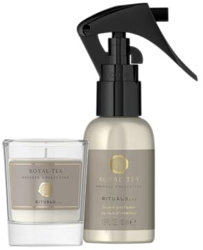 Rituals Royal Tea Private Collection Geschenkset, Mini-Duftkerze und Raumspray 50ml, Grüner Tee und Feige