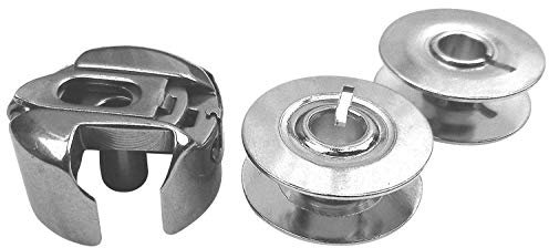Spulenkapsel + 2 Metall Spulen für Pfaff 130, 230, 260, 262, 360, 362 Nähmaschine