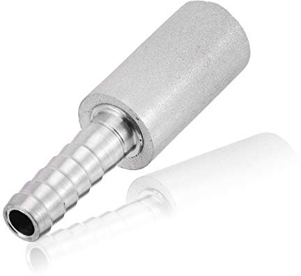Joywayus Aeration Stone 0.5 Micron 316 Stainless Steel Oxygenation Diffusion Stone 3/8 Barb for Home brewing Wine Beer Soda