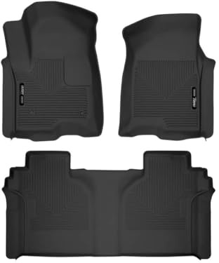 Husky Liners X-act Contour Serie | Bodenbeläge für Vorder- und 2. Sitz, Schwarz | 54208 | passend für 2019–2022 Chevrolet Silverado/GMC Sierra 3 Stück