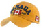 XibeiTrade Unisex-Baseballkappe mit Kanada-Flagge, Baumwolle, Ahornblatt, bestickt, für Herren und Damen, verstellbar, gelb, M