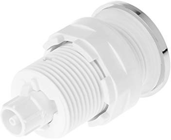 SmallJUN - Presostato de aire de encendido y apagado con botón pulsador para la eliminación de residuos en la bañera, blanco, 32mm