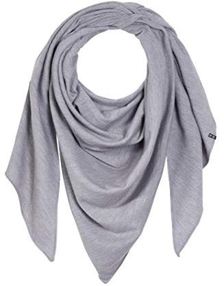 Enter the Complex® Schal Damen, Dreieckstuch, Halstuch, 100% Merino Wolle, 240 x 100 cm, Hell Grau