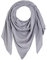 Enter the Complex® Schal Damen, Dreieckstuch, Halstuch, 100% Merino Wolle, 240 x 100 cm, Hell Grau
