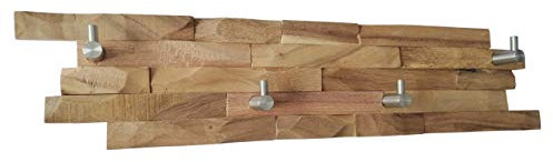 ICEBORN Wandgarderobe recyceltes Holz Massivholz Treibholz 3D Manufaktur (Beach klein)
