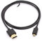 HTGuoji Micro HDMI to HDMI Cable Adapter Support Ethernet 4K 3D Audio Return for Smart Phones, Tablets, Action Cameras, Nikon B500, Raspberry Pi 4 (1 meter)