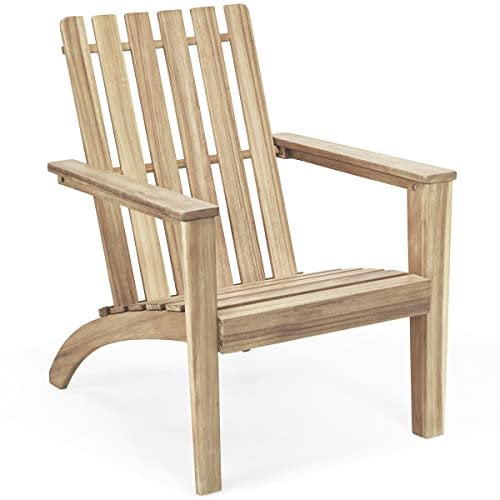 COSTWAY Adirondack Stuhl, Adirondack Chair aus Akazienholz, Gartensessel bis 160 kg belastbar, für Garten, Terrasse