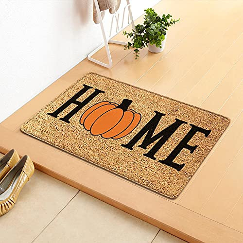 1 stück Halloween Eingangsmatte Halloween Fußmatte Decke, Halloween Doormat Kürbis Brief Absorbierende Fußmatte rutschfeste Teppich 60x40cm Stil1