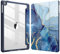 FINTIE Custodia per iPad 6a Gen. 2018 / 5a Gen. 2017 / iPad Air 2 / Air 9.7 Pollici con Pencil Holder, Antiurto Sottile Case Posteriore Trasparente Cover con Auto Sveglia/Sonno, Ocean Marble