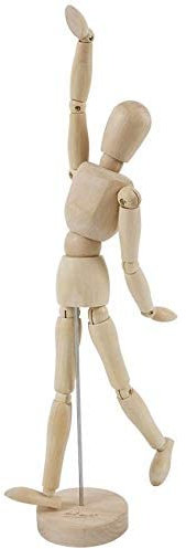 KAIAIWLUO Maniqui Dibujo,Maniquí de Arte Madera de Maniquies 8 Pulgadas con Soporte Maniquí de Arte Figura Articulaciones Modelo de Maniquí de Artista para Decoración de Escritorio Obra