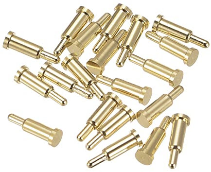 sourcing map 50stk. Federprüfspitze Stift 0,9mm Spitze 6mm Höhe 2mm Voll Hub für Verbindung Stromleitung