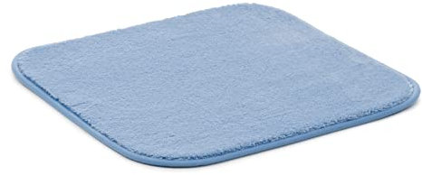 Gözze - Premium Rutschfester Badteppich, RIO, 100% Microfaser, 50 x 45 cm - Blau