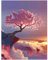 DIY 5D Diamant Painting Groß Quadratische Steine 40x50cm Sticken Set Erwachsene Kreuzstich Bild Basteln nach Zahlen mit Steinchen Puzzle Diamant Malerei Diamond Art Mosaik Baum des Lebens Kirschbaum