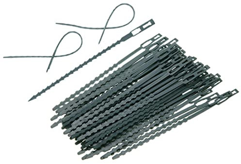 Fezf Bridas ajustables para plantas Bridas flexibles de plástico para cables de jardín que ayudan a sostener las plantas y las vides 17 cm 100 piezas (verde)