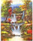 DCIDBEI 40 x 50 cm | DIY 5D Diamant Malerei Kits quadratisch, DIY Diamond Pasted Painting Wald Landschaft Wasserfall,Malen Nach Zahlen Frühling diamond für Home Wanddekoration Landschaft