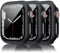 Amzpas 【3 Pezzi】 Cover per Apple Watch 42mm Series 3 2 1 con Pellicola Protettiva, Vetro Temperato Rigida Custodia per Apple Watch Series 3 2 42mm