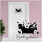Dekoaufkleber Badezimmer 24,5x20cm Türaufkleber Bad Aufkleber Tür Wandtattoo Badewanne Deko Sticker selbstklebend wasserfest Y071 (Schwarz)