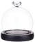nbeads Cloche de Dôme D'Affichage en Verre, Vitrine en Verre Transparent Forme Boule avec Socle en Bois Noir Dôme D'Affichage Décoratif pour Plantes Fleur Affichage Photos Médailles, 10.3x11.5 cm