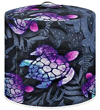 ZIATUBLES Sea Turtle Waterweed Pattern Cooker Cover Slow Cooker Cover, Crock Pot Cover Keep Appliance Clean, Slow Cooker Staubschutz mit 1 Tasche für Zubehör, 8 Quart