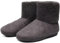 KuaiLu Hohe Hausschuhe Boots Herren Winter Wolle Gefütterte Hausstiefel Männer Warme Flauschige Plüsch Hüttenschuhe Kuschel Geschlossen Hausschuhe Stiefel Warm Slippers Puschen Grau EU40