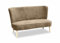 Ares Meble Retro Sofa 2 Sitzer 130x70 cm - Relaxsofa - Vintage Kleine Sofa - Sofa Zweisitzer - Sofabed - Mini Couch - 2er Sofa - Wohnzimmer Couch - Beine aus Sonoma - Beige