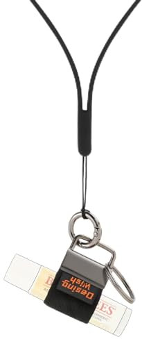 Desing Wish Lanyard Lippenbalsamhalter Halsband mit Schlüsselringen Tragbarer Lippenbalsamhalter Lanyard Halskette Leine Halter für Alle Lippenbalsam Kinder/Schule/Reisen Geburtstag Geschenk (Grau)