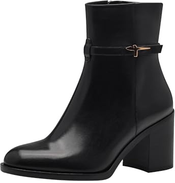 Tamaris Comfort Damen Stiefeletten mit Absatz mit Reißverschluss Blockabsatz