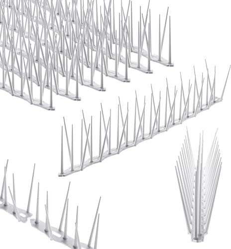 KADAX Lot de 6 pigeons en plastique - Protection contre les oiseaux - Pour balcon, fenêtre, toit, jardin - Répulsif contre les oiseaux - Protection contre les pigeons - Blanc