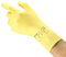 Ansell AlphaTec 87-086 Guantes Latex Impermeables, Guantes Trabajo Multiuso, Limpieza, Cocina, Químicos, Mecanico, Seguridad Hogar, Guantes Hombre Mujer, Reutilizable, Amarillo, Talla M (12 Pares)