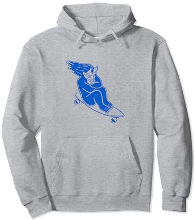 Japanische Kunst für Longboard-Fahrer, Oni auf einem Board Pullover Hoodie