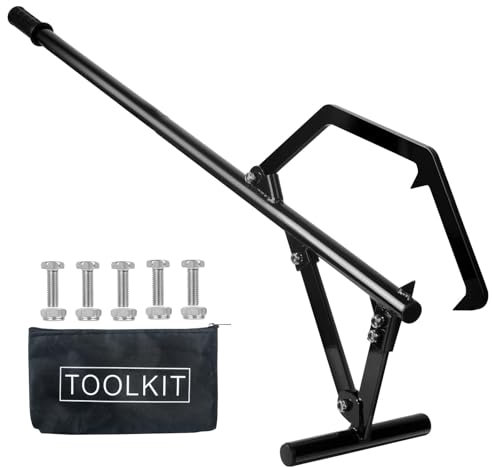 EELLAO Levantador de troncos Timberjack de 51 pulgadas, gancho ajustable para troncos, herramientas de registro de acero resistente para rodar troncos hasta 25 pulgadas de diámetro