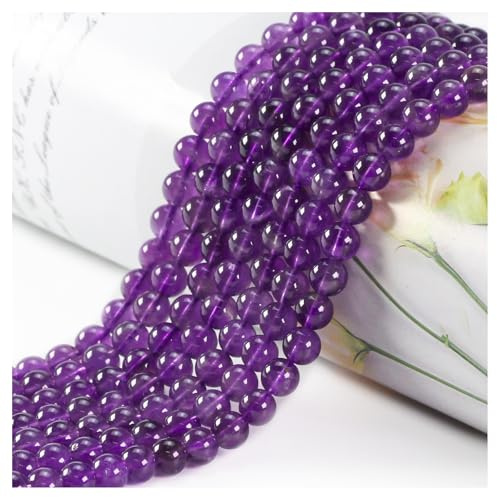 Amethyst Crystal Beads - 85pcs Round, 4mm, Gemstone & Stone for Jewellery Making