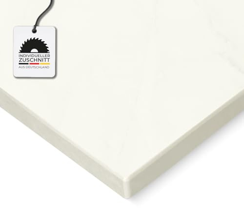 HausFux Spanplatte nach Maß - 1,9 cm stark, melaminbeschichtet, mit ABS-Kante - Made in Germany - für Möbel- und Innenausbau (India Marmor, 60 x 20 cm)