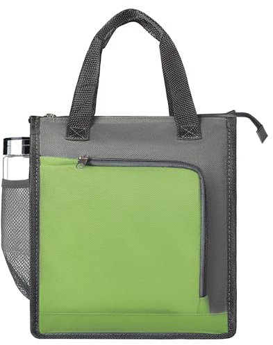 Cirteklynx Lonchera para mujeres y hombres, bolsa de almuerzo aislada, pequeña lonchera reutilizable para oficina, trabajo, playa o viajes (verde)