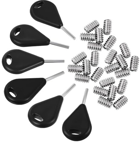 Guriayus 6 Stück Surf Fin Key Surfing Surf Fin Key mit 24 Stück Fin Schrauben Universal Hexagon Surfboard Fin Key