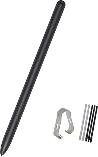 Tab S7 FE S Pen - Lápiz de Repuesto para Galaxy Tab S7 FE S Pen Samsung Galaxy Tab S7/ Tab S7 FE/ S7+ /S7 Plus SM-T730, SM-T733, SM-T736B (sin Bluetooth) + Puntas/Nibs (Negro Místico)